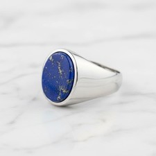 Lapislazuli ring oval - ring,