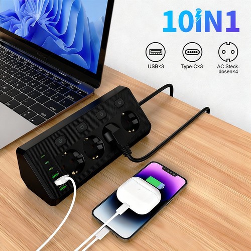 Steckdosenleiste mit 6usb - steckdosenleiste,