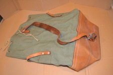 Schweizer Armee Seesack 70x24x30 Segeltuch Rindleder Tragsack (Canvas, BW) G1