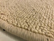 Schurwoll Berber Kettel Teppich Rund 95 / 115 / 130 cm / 150 cm / 195 / 250 cm