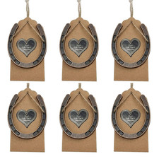 6-tlg Hufeisen Deko Set, 6 x 7