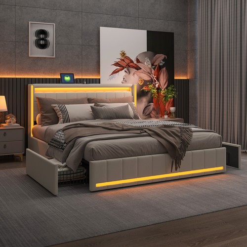 Doppelbett mit schubladen - mit,