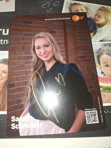 Autogrammkarte sarah schreiber - sarah,