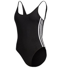 ADIDAS ORIGINALS COTTON BODY Gr 32 / 164 Badeanzug Schwimmanzug schwarz NEU 