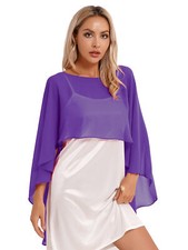 Damen Poncho Chiffon Stola