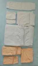 12tlg BADEZIMMER HANDTUCH SET hellblau + apricot Handtuch Duschtuch Badetuch ua.