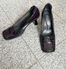 Vintage Square Toe Heels Miumiu-look Purple Patent Grommets Studs Eyelets