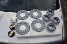 für JDM BBS RS Mesh Wheels Nabenkappen + Waffler + Sechskantmutter Felgen 3D ...