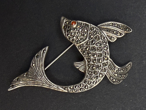 Fisch brosche silber 925