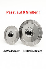 2er Set Universal Edelstahldeckel Topfdeckel Pfannendeckel Ø 22/24/26 - 28/30/32