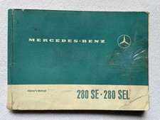 Mercedes-Benz 280SE 280SEL W108 Owner's Manual - Betriebsanleitung in Englisch