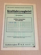 KFZ Brief Kraftfahrzeugbrief Fahrzeugbrief (DDR) CSSR Roller Tatran S 125/3 1960