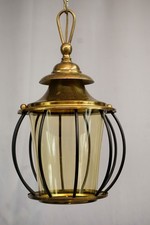 antike  Laterne  Kronleuchter Deckenlampe  überarbeitet  um 1950