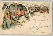 13301788 - Lithographie Schiessbude Zieher, Ottmar Jahrmarkt 1900