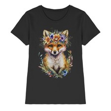 Fuchs shirt damen blumenkranz - fuchs,