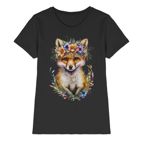 Fuchs shirt damen blumenkranz - shirt,