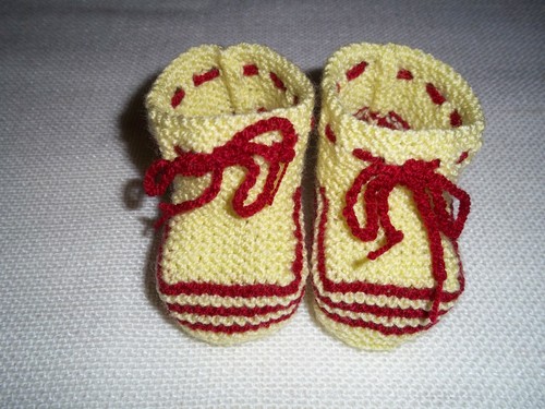 Handgestrickte babyschuhe ca - ,