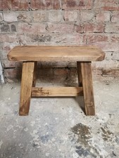 Melkbank Sitzbank rustikal aufgearbeitet 60 cm 