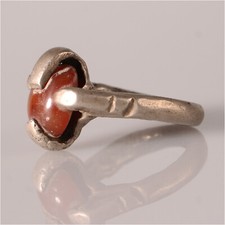 13531 Alter Tuareg Ring mit Karneol Silberlegierung Agadez Niger