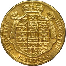 Gold - Dukat Steinheid als Kopie Silber / vergoldet