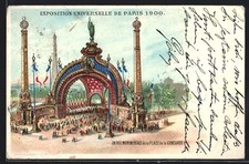 Lithographie Paris, Exposition Universelle de Paris 1900, Entrée Monumentale de 