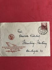 Briefmarke Berlin Stalinallee 1958 Deutsche Demokratische Republik auf dem Brief