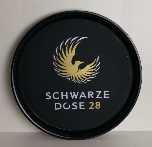 Schwarze dose tablett - dose, 28