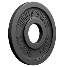 GORILLA SPORTS® Hantelscheiben Olympia 50mm Gusseisen Gewichte Gewichtsscheiben