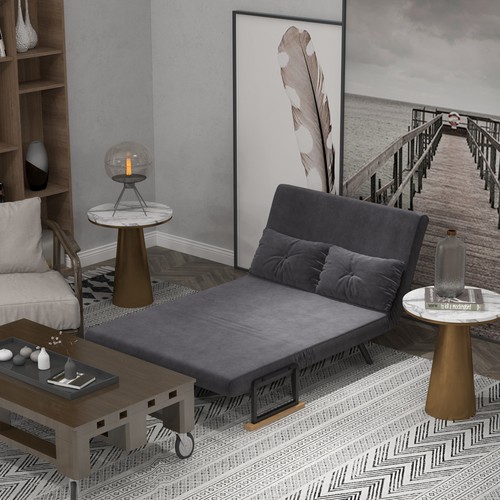 Homcom schlafsofa zweisitzer - homcom, schlafsofa,