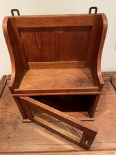 Altes original Regal Schränkchen Vitrine Display Küche Wohnzimmer Holz Glastüre