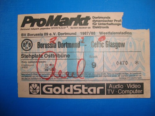 Ticket bvb dortmund - 87/88,