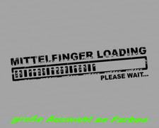 Mittelfinger Loading FUCK YOU Aufkleber Sticker Auto Motorrad LUSTIG FUN JDM