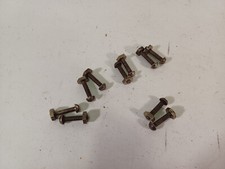 *04 - 10 Stück historische Rundkopfschrauben vernickelt patiniert Fahrrad antik