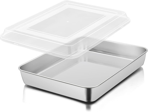 Backblech edelstahl 31x24cm - backblech,