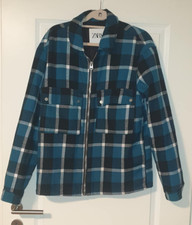 Jacke Zara Petrol Schwarz