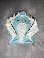 Argentinien Adidas Jacke Vintage Retro Training Top AFA Weiß Himmelblau Größe M