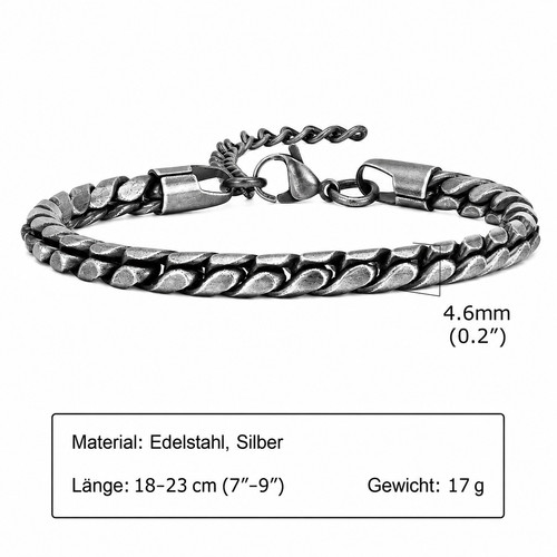 Herren edelstahl armband - edelstahl,