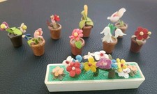 Lundby Blumen Blumentopf 8  Pflanzen Blumenkasten Puppenstube  Puppenhaus 1:16