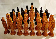 Schach Spiel Schachspiel Chess chinesische Figuren Ton Gips König 15,5 cm