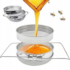 Honigsieb Doppel-Sieb Edelstahl Bienen Honig Filter Bienenzucht Honigfilterung