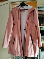 Damen Regenmantel Gr. XL Rosa Neuwertig mit Kapuze