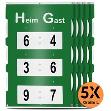 5 x Tennis Spielstand Anzeigetafel L Spielstandanzeige Tennistafel 60 x 90 cm