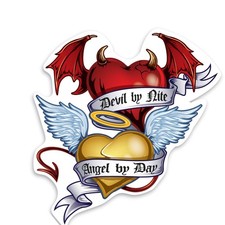 Aufkleber herz engel - engel, am