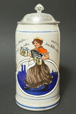 Alter Bierkrug Hofbrauerei HB Krug Krüge München Bierkrüge brewery beerstein 1L
