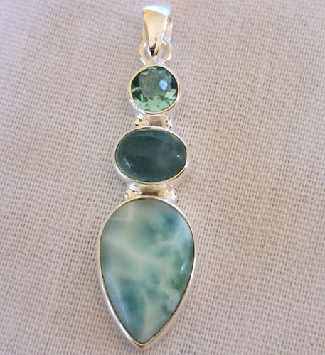 Anhänger larimar aquamarin - anhänger,