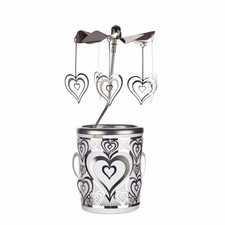 Glas Karussell Windlicht Herz