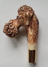 Vintage Hundekopf von Schuhlöffel, evtl Schnauzer Pudel, Rarität, evtl 60er