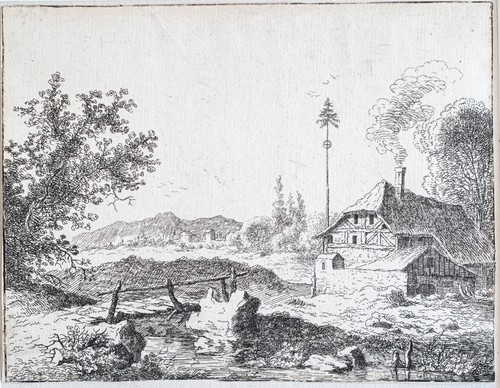 Landschaft monogrammiert