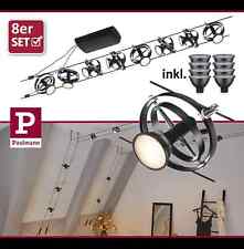 Paulmann Seilsystem Cardan Schwarz 8er Set Schwarz 12V Gu5,3 inkl. Leuchtmittel