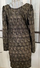 Abendkleid  Gold -Schwarz